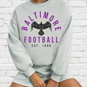 Retro Baltimore Ravens Crewneck Sweatshirt Vintage NFL Football Classic Fan 05